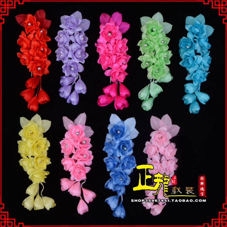 开福鬓花头饰小花头花 真丝绢花